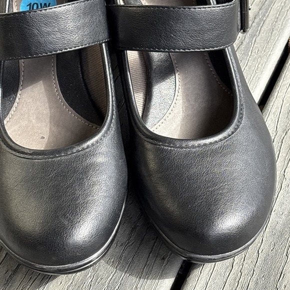 Eurosoft 10W Mary Jane Block Heel Shoes Women Paulette Black By Sofft - Picture 6 of 11